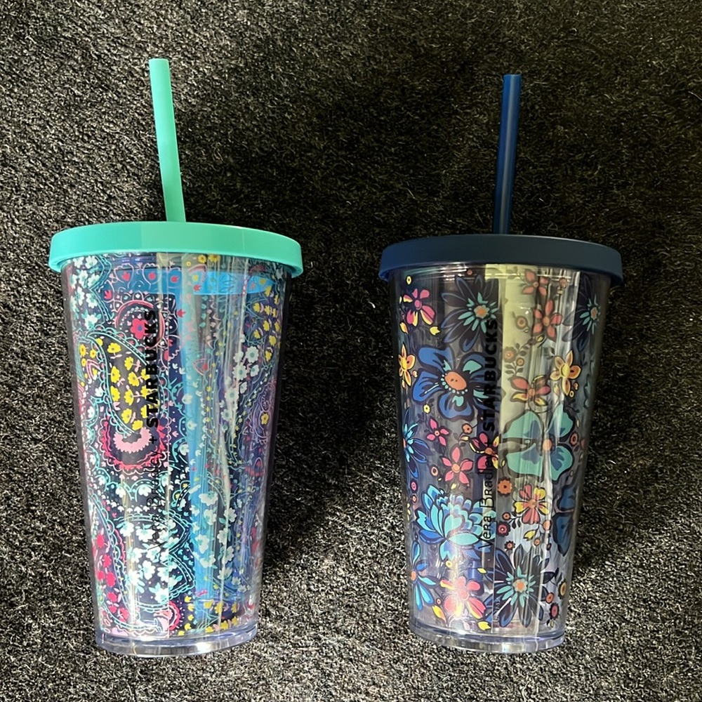 Vera Bradley + Starbucks international collaboration 16oz tumbler w/ lid + straw - Picture 6 of 6